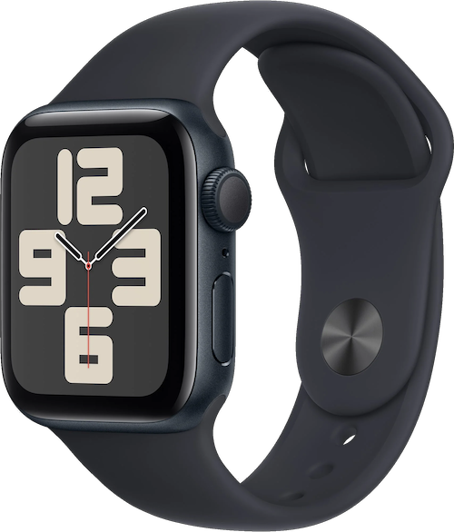 Apple Watch SE 40mm Temně inkoustový hliník s temně inkoustovým sportovním řemínkem